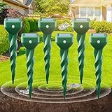 Maulwurfschreck Solar 6er Set, Maulwurf Vertreiber für Garten & Rasen, IP67 wasserdicht, ohne Werkzeug in 30 Sek., Wühlmaus & Wühlmäuse vertreiben, umweltfreundlich