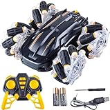 Ferngesteuertes Auto mit 4WD, Monstertruck RC mit LED-Lichtern, Fernbedienung, Batterien und USB-Ladegerät