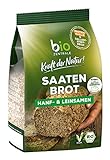 biozentrale Backmischung Saatenbrot Hanf & Leinsamen | 500 g Bio | schnell & einfach zuzubereiten | ballaststoffreich, Proteinquelle | ohne Mehl & ohne Hefe