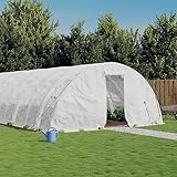 Artikelgewächshaus mit Stahlrahmen, weiß, 80 m, 16 x 5 x 2,3 m, Rasen & Garten, Gartenarbeit, Gewächshäuser