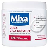 Mixa Creme für trockene und rissige Haut, Feuchtigkeitspflege für den Körper, Hände und Gesicht, Mit Urea und Niacinamide, Urea Cica Repair + Hauterneuernde Creme, 1 x 400 ml