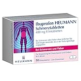 Ibuprofen HEUMANN Schmerztabletten 400 mg Filmtabletten: bei leichten, bis mäßig starken Schmerzen, fiebersenkende & entzündungshemmende Tabletten, 50 St