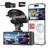 REDTIGER 4K STARVIS 2 Dashcam Auto Vorne Hinten, Touchscreen 3,18 Zoll, Sprachsteuerung, Dash Cam Auto 5.8GHz WiFi GPS, Kostenlose 128GB Karte, 2160P UHD Nachtsicht, WDR, Parkmonitor(F7N Touch)