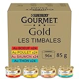 Gourmet Gold Raffiniertes Ragout Katzenfutter nass, Sorten-Mix, 96er Pack (96 x 85g)