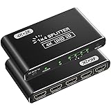 HDMI Splitter 1 in 4 Out - 4k hdmi verteiler 1 in 4 Out unterstützt HDCP 1.4 4K 3D UHD 1080P - hdmi- Splitter 4 monitore gleichzeitig für HD TV Fire Stick Xbox PS3 PS4