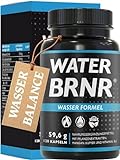 WATER BRNR - 5in1 Wasser Balance + Stoffwechsel Formel mit Vitamin B6, Brennnesselextrakt + Bindegewebe mit Kupfer, keine chemischen Entwässerungstabletten stark, Rosskastanienextrakt, 120 Kapseln