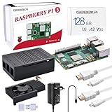 GeeekPi Raspberry Pi 5 8GB Starter Kit mit 128GB SD Karte, Raspberry Pi 5 Gehäuse mit PWM Active Cooler, Raspberry Pi 27W 5.1V 5A Netzteil, 2pcs HDMI Kabel für Raspberry Pi 5 (8GB RAM)