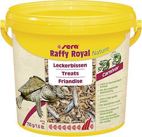 sera Raffy Royal Nature 3,8 L (750 g) getrocknete Fische (50 %) & Garnelen (50 %), artgerechte Abwechslung zum kräftigen Zubeißen mit Anchovies, Futter für Wasserschildkröten