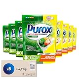 PUROX CAPS UNIVERSAL (40 WL) Wasch Caps 2 Kammern für Colortextilien doypack Waschmittel 800 g Multipack 8 Stück