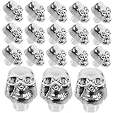 DOITOOL 2 Sätze Punk Skull Nieten Für Kleidung Metall Rivet Dekoration Für Diy Taschen Schuhe Und Lederhandwerk Rostfrei Und Langlebig Für Projekte 20 Stück * 2
