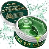 Augenpads, 60 Pcs Eye Pads, Kollagen Augenpads gegen Augenringe mit Aloe Vera, Hyaluronsäure Augenmaske, Augenringe Entfernen, Falten, Tränensäcke, Puffiness (Aloe Vera), für Feuchtigkeitsspendend