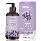 Massageöl für Erwärmen, Entspannen, Massieren Gelenkschmerzen Linderung, Lavendel Peppermint Massage Oil Sinnliches Massageöl Feuchtigkeitsspenden 10.2 fl.oz