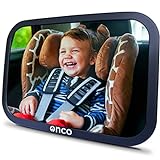 Onco 360° Baby Autospiegel - 2024 & 2023 Preisgekrönter Auto Spiegel für Baby Rücksitz, 100% Bruchsicherer & Schwenkbarer Rücksitzspiegel, Baby Erstausstattung, Universeller Baby Spiegel Auto
