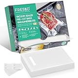 FRESKO Vakuumbeutel, Lebensmittel, 20 x 30 cm, 120 Beutel, geprägt, BPA-frei, Aufbewahrung, Einfrieren und Kochen im Vakuum, BPA-frei, geeignet für alle Vakuummaschinen