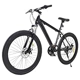 HINOPY 26 Zoll Mountainbike, 21 Gang Rennrad Fahrräder Kohlenstoffstahl mit Scheibenbremse Vorne und Hinten für Jungen, Mädchen, Damen & Herren