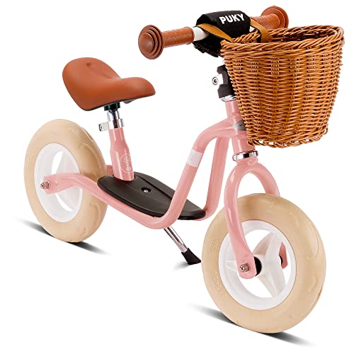 PUKY LR M CLASSIC | sicheres und stylisches Laufrad | Lenker & Sattel höhenverstellbar | rutschfestes Trittbrett | für Kinder ab 2 Jahren | Retro-Rosé