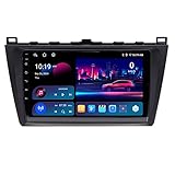 YQINGQ Autoradio Stereo für Mazda 6 2007-2012, Android 15 2DIN 9-Zoll- Touchscreen GPS Navigation mit Rückfahrkamera Aufladung Mirror Link WiFi USB SWC Plug-and-Play,4 Core WiFi 2G+32G
