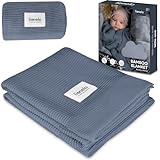 LIONELO Bamboo Blanket, Babydecke, Kuscheldecke Baby, Leichte Bambusdecke, Wickelauflage, 100% Baumwolle, Natürlich, Weich, Antibakteriell, Hypoallergisch, Vom 1. Lebenstag an, 100x75cm