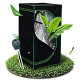 Melko - Growbox 40x40x160cm Set mit 3-in-1 Messgerät - Licht- & wasserdichtes Growzelt aus extrafestem Stoff mit reflektierender Innenfolie - Growtent Zuchtzelt für Hydrokulturen zur Pflanzenzucht