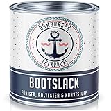Hamburger Lack-Profi 2K Bootslack GLÄNZEND für GFK, Kunststoff & Polyester Weiß RAL 9010 Yachtlack Yachtfarbe Bootsfarbe (1 L)