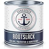 Hamburger Lack-Profi 2K Bootslack MATT Weiß RAL 9010 für GFK/Kunststoff/Polyester Yachtlack Yachtfarbe Bootsfarbe (1 L)