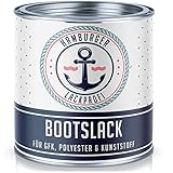 Hamburger Lack-Profi 2K Bootslack GLÄNZEND für GFK, Kunststoff & Polyester Weiß RAL 9010 Yachtlack Yachtfarbe Bootsfarbe (1 L)