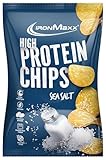 IronMaxx High Protein Potato Chips - Sea Salt 60g Beutel | Zuckerarm und glutenfrei | Hoher Proteingehalt und auf Kartoffelbasis