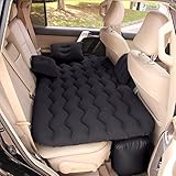Sinbide Auto Matratze, SUV Auto Luftmatratze mit Pumpe, Aufblasbare Camping Bett Kombi für Auto Rücksitz, geteilt beflockte Oberfläche Luftbett für Reisen Camping Outdoor