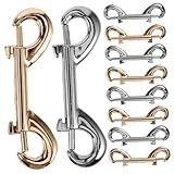NUOBESTY 10Stücke Doppelendige Haken Für Haustierleinen Robuste Metallklammern Mit Druckknopf Vielseitige Schnallen Für Outdoor Aktivitäten Und Heimgebrauch