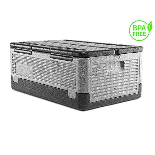 Flip Box Grizzly Big 39l - Große, isolierte & Faltbare Thermobox aus hochwertigem EPP für Essen, Einkäufe, Ausflüge & zum Transport im Auto