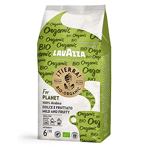 Lavazza ¡Tierra! For Planet, 1kg Packung, 100% hochwertige Arabica Kaffeebohnen, Heller Röstgrad