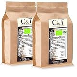 C&T Bio Espresso Crema | Cafe 2 x 1000 g gemahlen Gastro-Sparpack im Kraftpapierbeutel Kaffee für Siebträger, Vollautomaten, Espressokocher