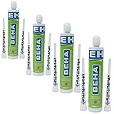4 Kartuschen Verbundmörtel 300ml, Injektionsmörtel inkl. 8 Statikmischer, Ankerkleber, Klebemörtel OPTION 7