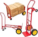 STREND PRO Sackkarre Klappbar 2 in 1 | 350 kg Trolley | Plattformwagen & Handwagen Klappbar mit Rädern | Transportwagen Klappbar Ideal für Transporte und Einfache Lagerung | Handwagen | Sack Truck