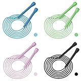 Hitchuey Verstellbare Springseil Kinder, 4 Stück 300CM Leichtgewicht Kinder Rope Skipping Seil, Springseil Kinder für 6 | 7 | 8 | 9 |10 Jahre Jungen und Mädchen