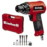 Einhell Druckluft-Meißelhammer TC-PC 45 (für Arbeiten an Stein + Metall, inkl. 4-tlg. 120 mm Meißel-Set, Ölfläschchen (ohne Inhalt), Stecknippel, Spannfeder + Transportkoffer)