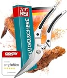 Cookery® Geflügelschere aus Edelstahl für Ente, Gans, Huhn, Truthan Fleischschere Hendlschere Hähnchenschere Küchenschere