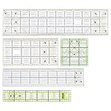 Rechteckiges Patchwork-Quilt-Lineal, 5-teiliges Set, gerade Lineale, Nähen, Schneidern, Basteln