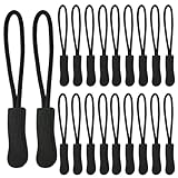 20 Stück Reißverschluss Anhänger, Reißverschluss Anhänger zum Einfädeln, Reißverschluss Zughilfe, Rutschfest Zipper Tag, für Rucksäcke, Jacken, Gepäck, Handtaschen