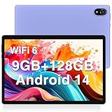 DOOGEE U10 Tablet, WiFi 6 Tablet, Android 14, 9 GB RAM + 128 GB ROM, Tablet 25,7 cm (10,1 Zoll), 1280 x 800 IPS, Face ID, Bluetooth 5.0, 5060 mAh, OTG, TÜV, Tablet-PC, 8 MP + 5 MP, Violett