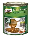 Knorr Meisterkessel Gulaschsuppe (servierfertig, authentischer Geschmack) 1er Pack (1 x 2,9 kg) /2.78l