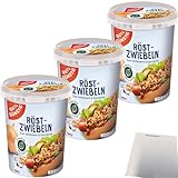 Gut&Günstig Röstzwiebeln knackig & knusprig 3er Pack (3x150g Dose) + usy Block