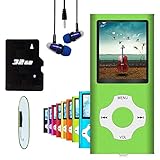Hotechs MP3-Player/MP4-Player, MP3-Player mit 32 GB Speicherkarte, schlankes Design, digitales LCD-Display, 4,6 cm (1,8 Zoll) Display, FM-Radio