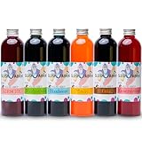 Sirup Partyset 6 x 250ml für Slush, Getränke AZO und Glycerin Frei | Slushy Eis selber machen | Slushmaschine Konzentrat 1:5, Perfekt für Ninja Slushy Maschine