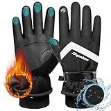 🔥🔥 Winterhandschuhe herren, Skihandschuhe damen, Touchscreen Handschuhe, Wasserdicht Warme Fahrradhandschuhe, Winddichte Motorrad Handschuhe, Outdoor Laufhandschuhe Mit Sicherheitsreflexstreifen