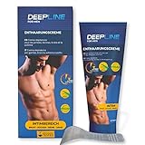 Deepline Enthaarungscreme Intimbereich 100ml I effektive Intim, Männer mit Aloe Vera & Shea Butter I dermatologisch getestete Haarentfernungscreme für langanhaltende Ergebnisse (100ml)