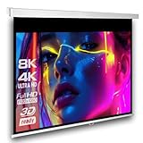 SlenderLine Professional Rolloleinwand 220 x 220 cm| 122 Zoll | 1:1 Bildformat | GEHÄUSEBEREITE: 232 cm| Universal Beamer Projektionsleinwand für Heimkino & Präsentation | Decken- und Wandmontage