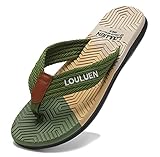 CELANDA Flip-On Zehentrenner Herren Flip Flops Badelatschen Strandschuhe Duschlatschen Freizeit Zehenstegpantolette Beach Sandalen,A Grün Gr.46