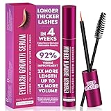 Wimpernseru, Augenbrauen Serum, Lash Serum, Natürliches Wimpernserum, Wimpernserum Ohne Hormone mit Augenbrauenbürste, für Pflege Gebrochene Wimpern, Schnelleres Wimpernwachstum (5 ml)