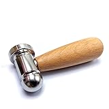 Hämmer, Hämmerwerkzeuge, Mini-Kupferhämmer aus amerikanischem schwarzem Walnussholz H62, Hammer aus deutschem Buchenholz 304 aus Edelstahl(Silver)